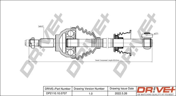 Dr!ve+ DP2110.10.0707 - Полуоска vvparts.bg