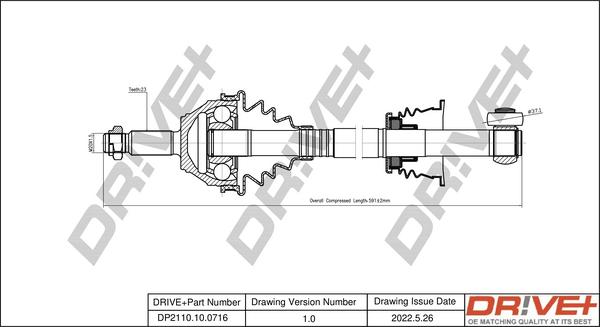 Dr!ve+ DP2110.10.0716 - Полуоска vvparts.bg