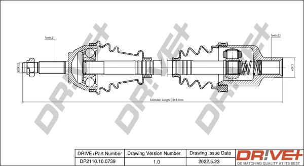Dr!ve+ DP2110.10.0739 - Полуоска vvparts.bg