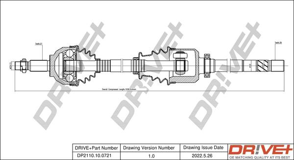 Dr!ve+ DP2110.10.0721 - Полуоска vvparts.bg