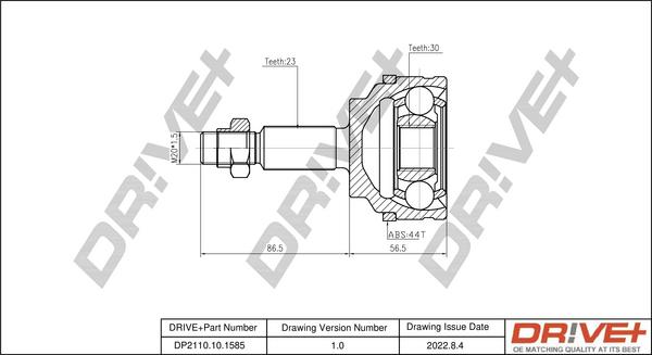 Dr!ve+ DP2110.10.1585 - Каре комплект, полуоска vvparts.bg