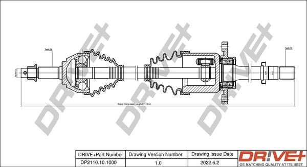 Dr!ve+ DP2110.10.1000 - Полуоска vvparts.bg