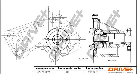 Dr!ve+ DP2310.10.116 - Водна помпа vvparts.bg