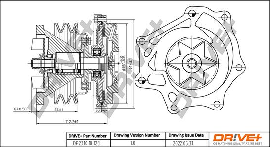 Dr!ve+ DP2310.10.123 - Водна помпа vvparts.bg