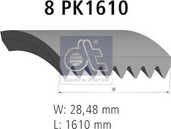 DT Spare Parts 4.80538 - Пистов ремък vvparts.bg