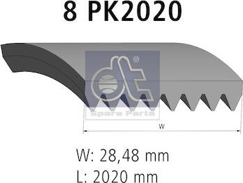 DT Spare Parts 4.80761 - Пистов ремък vvparts.bg