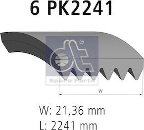 DT Spare Parts 4.81429 - Пистов ремък vvparts.bg