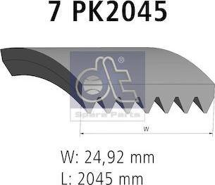 DT Spare Parts 4.81422 - Пистов ремък vvparts.bg