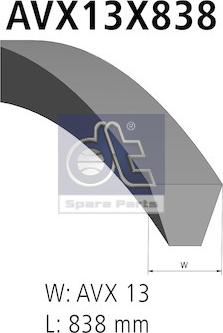 DT Spare Parts 4.81173 - Трапецовиден ремък vvparts.bg