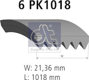 DT Spare Parts 5.41548 - Пистов ремък vvparts.bg