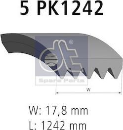 DT Spare Parts 6.31507 - Пистов ремък vvparts.bg