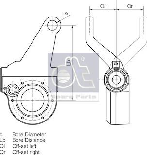 DT Spare Parts 1.18635 - Регулатор на щанги, спирачна система vvparts.bg