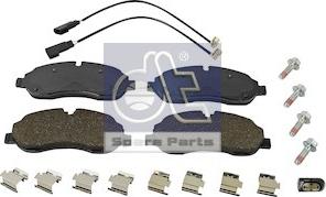 DT Spare Parts 13.93108 - Комплект спирачно феродо, дискови спирачки vvparts.bg