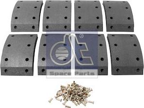 DT Spare Parts 1.35051 - Комплект феродо за накладки, барабанни спирачки vvparts.bg