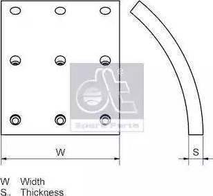 DT Spare Parts 6.95107 - Комплект спирачно феродо, дискови спирачки vvparts.bg