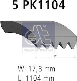 DT Spare Parts 12.15405 - Пистов ремък vvparts.bg