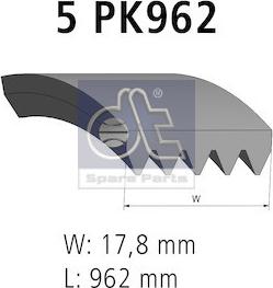 DT Spare Parts 12.15408 - Пистов ремък vvparts.bg