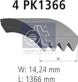 DT Spare Parts 3.34347 - Пистов ремък vvparts.bg