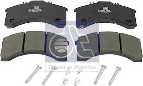 DT Spare Parts 7.92601 - Комплект спирачно феродо, дискови спирачки vvparts.bg
