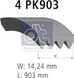 DT Spare Parts 7.54800 - Пистов ремък vvparts.bg