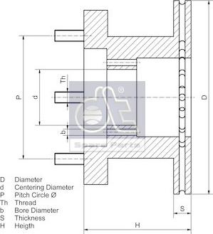 DT Spare Parts 7.36043 - Спирачен диск vvparts.bg