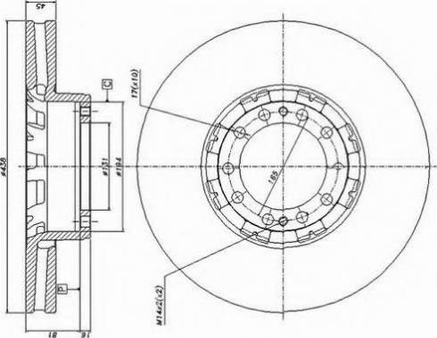 Duron DCR134A - Спирачен диск vvparts.bg