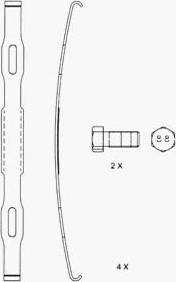 Duron DCV4378BFE - Комплект спирачно феродо, дискови спирачки vvparts.bg