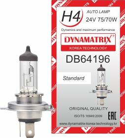Dynamatrix DB64196 - Крушка с нагреваема жичка, главни фарове vvparts.bg