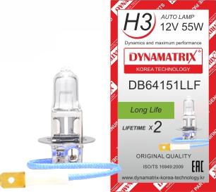 Dynamatrix DB64151LLF - Крушка с нагреваема жичка, главни фарове vvparts.bg