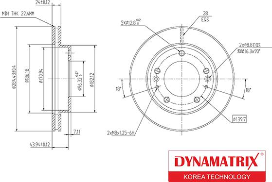 Dynamatrix DBD993 - Спирачен диск vvparts.bg