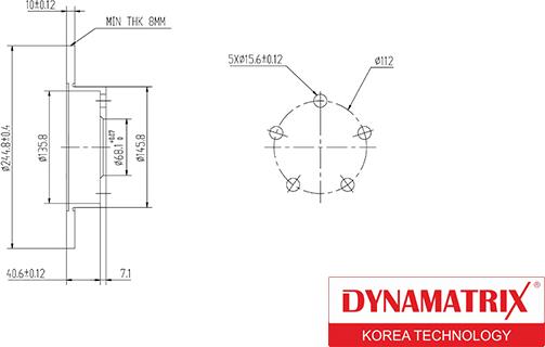 Dynamatrix DBD952 - Спирачен диск vvparts.bg