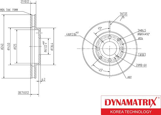 Dynamatrix DBD447 - Спирачен диск vvparts.bg