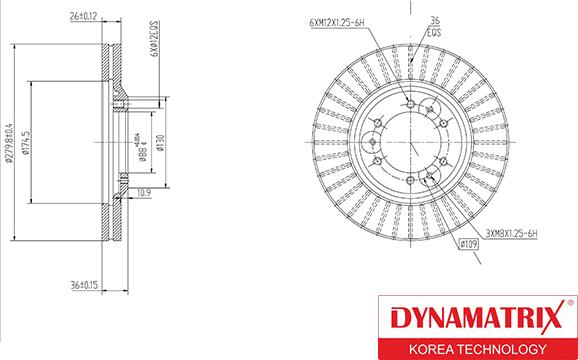 Dynamatrix DBD694 - Спирачен диск vvparts.bg