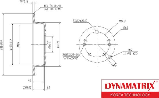 Dynamatrix DBD1493 - Спирачен диск vvparts.bg