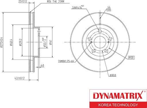 Dynamatrix DBD1484 - Спирачен диск vvparts.bg