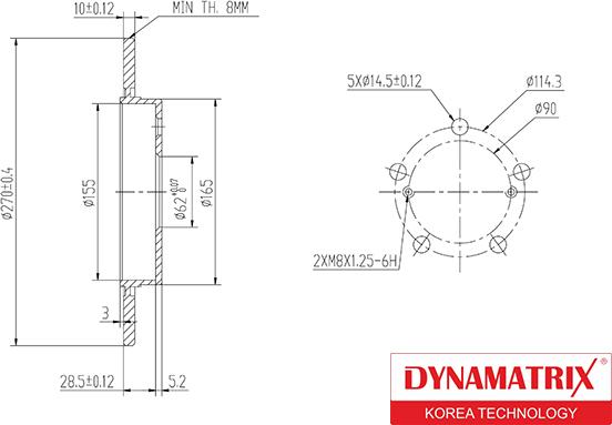 Dynamatrix DBD1645 - Спирачен диск vvparts.bg