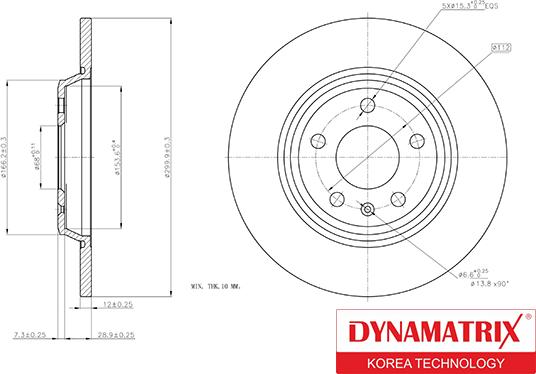 Dynamatrix DBD1666 - Спирачен диск vvparts.bg