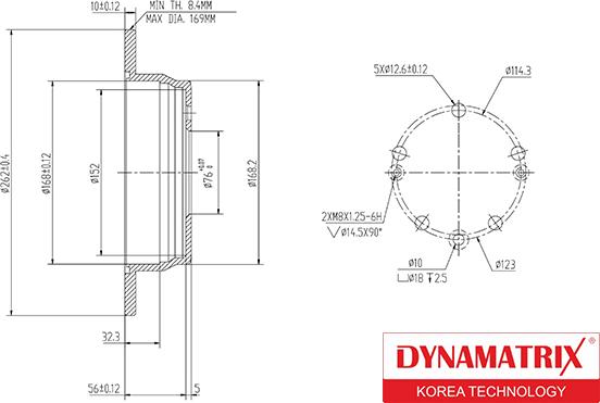 Dynamatrix DBD1618 - Спирачен диск vvparts.bg