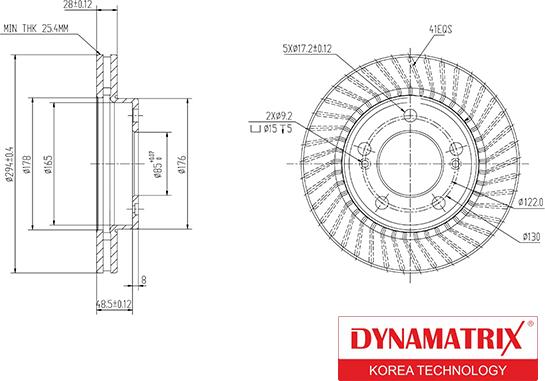 Dynamatrix DBD1627 - Спирачен диск vvparts.bg