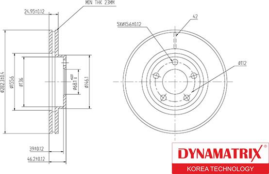Dynamatrix DBD1014 - Спирачен диск vvparts.bg
