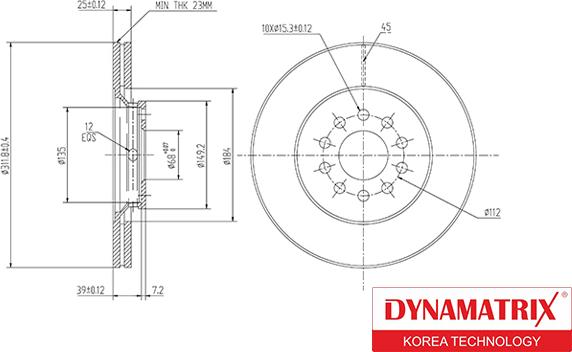 Dynamatrix DBD1156 - Спирачен диск vvparts.bg