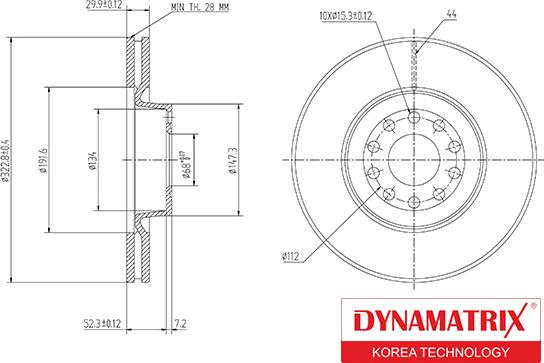 Dynamatrix DBD1150 - Спирачен диск vvparts.bg