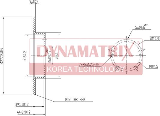 Dynamatrix DBD1110 - Спирачен диск vvparts.bg