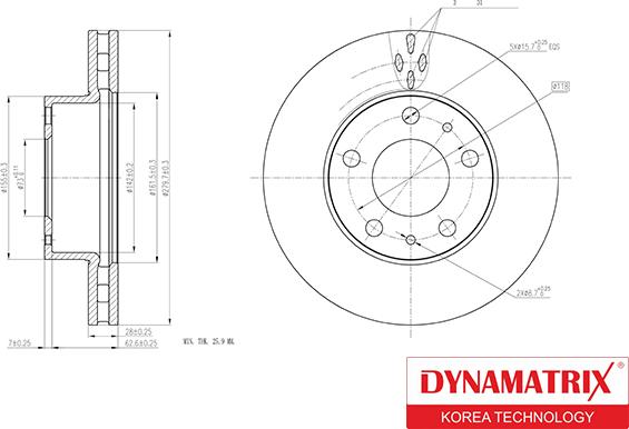 Dynamatrix DBD1800 - Спирачен диск vvparts.bg