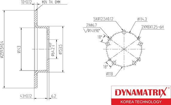 Dynamatrix DBD1390 - Спирачен диск vvparts.bg