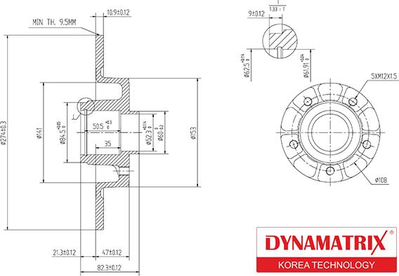 Dynamatrix DBD1364 - Спирачен диск vvparts.bg