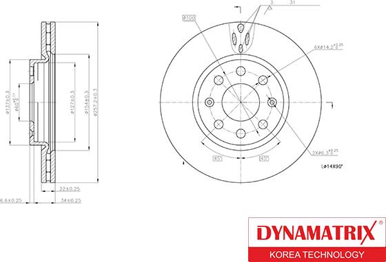 Dynamatrix DBD1304 - Спирачен диск vvparts.bg