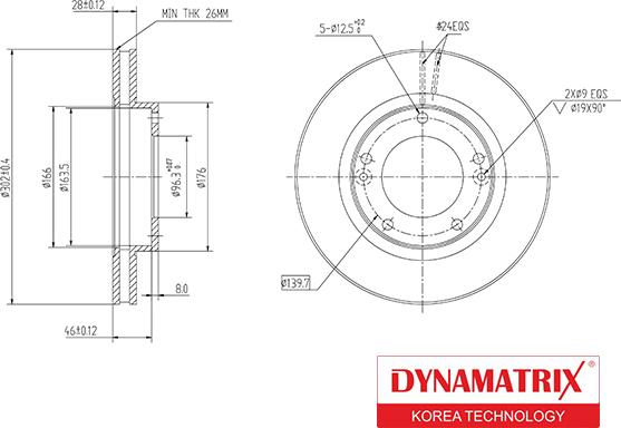 Dynamatrix DBD1290 - Спирачен диск vvparts.bg