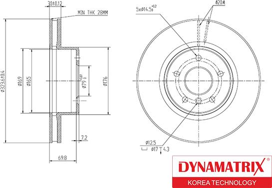 Dynamatrix DBD124 - Спирачен диск vvparts.bg