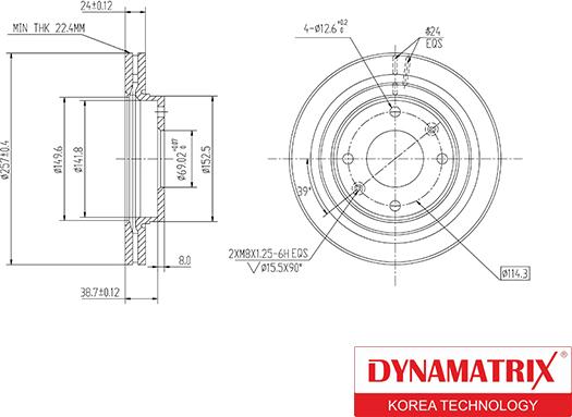 Dynamatrix DBD1270 - Спирачен диск vvparts.bg